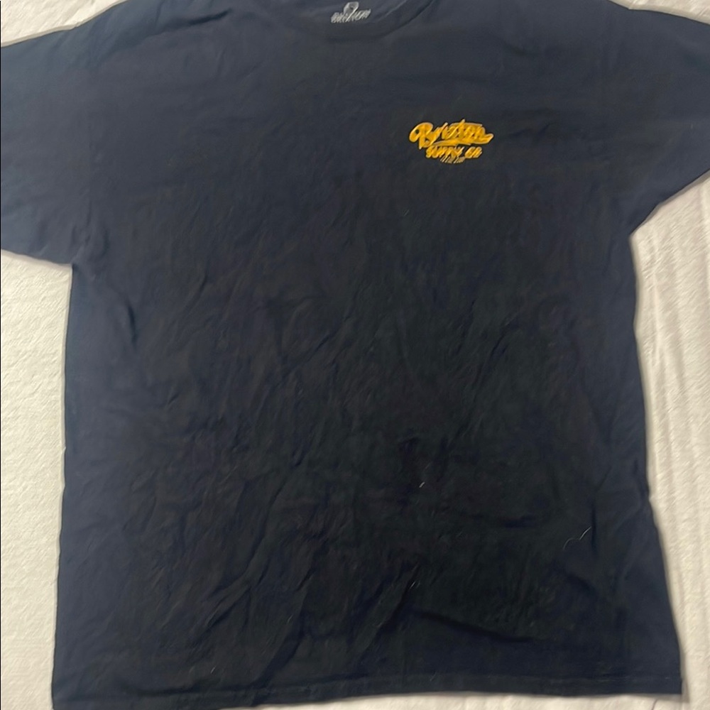 Brixton Black Tee with Yellow Logo